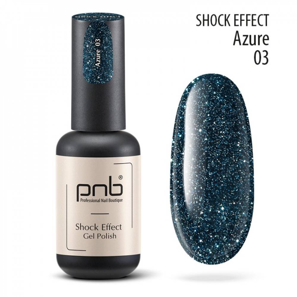 PNB UV/LED Gel Polish SHOCK EFFECT 03, Azure