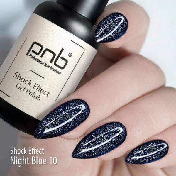 PNB UV/LED Gel Polish SHOCK EFFECT 10, Night Blue