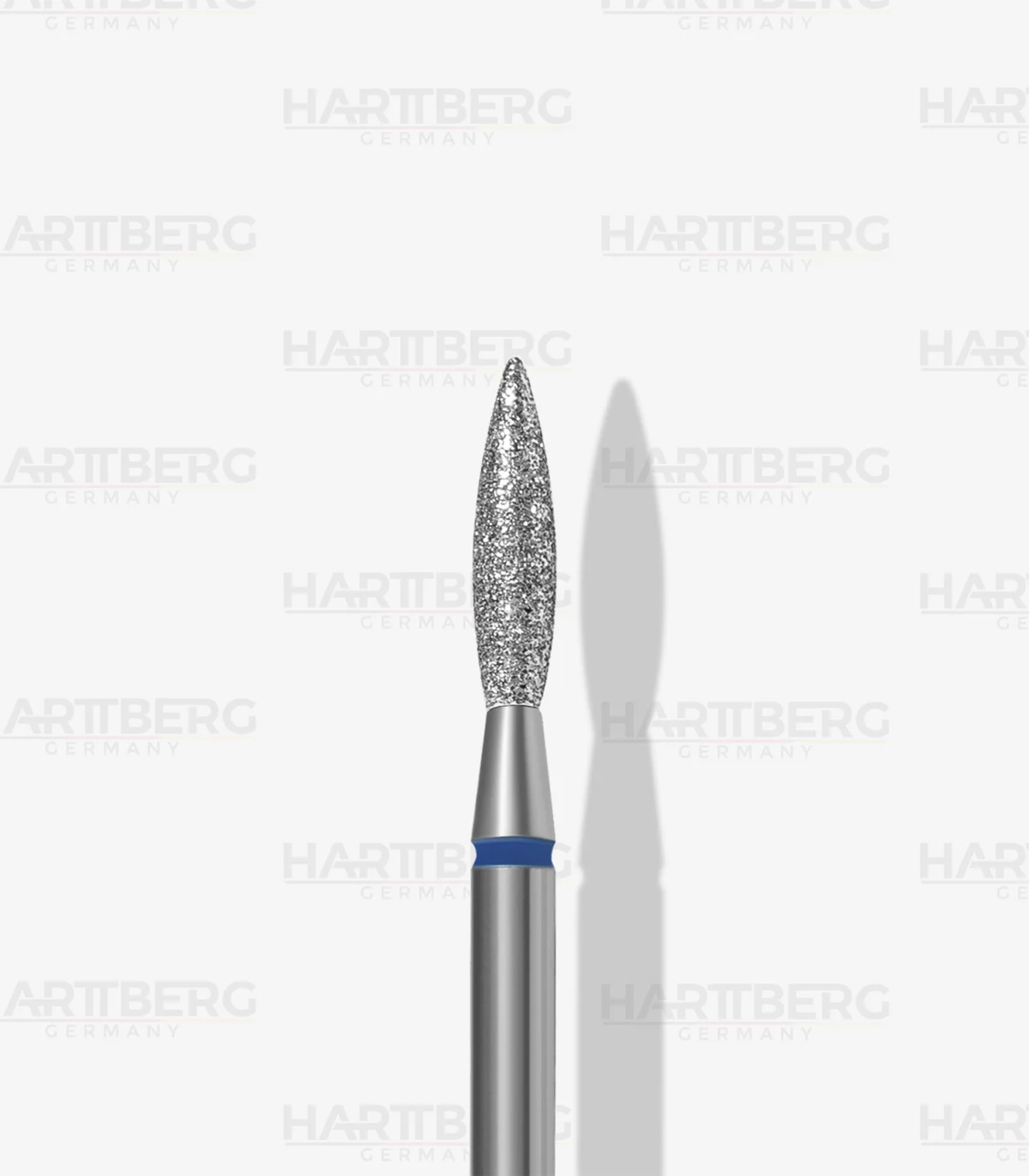 Harttberg Diamantfräser Flamme spitz medium L-10mm Ø-2,3mm