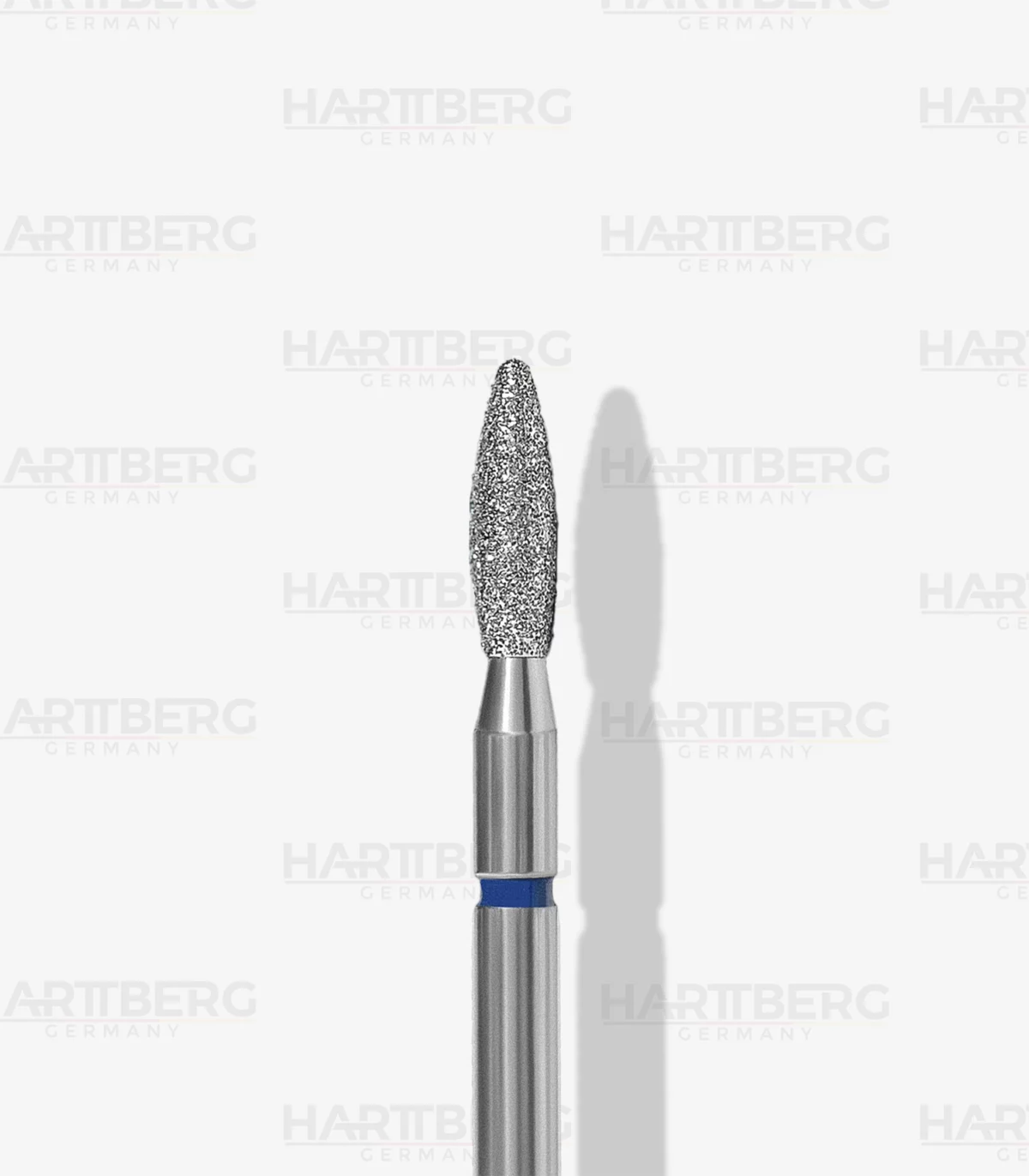 Harttberg Diamantfräser Flamme rund medium L-8mm Ø-2,3mm