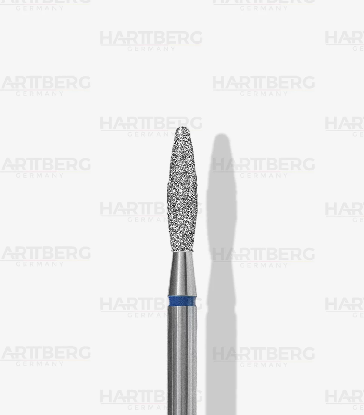 Harttberg Diamantfräser Flamme rund medium L-10mm Ø-2,3mm