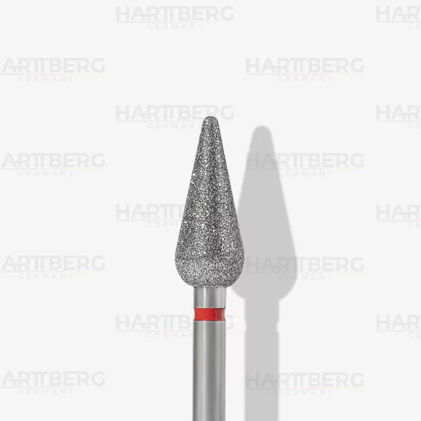 Harttberg Diamantfräser Tropfen fein L-12mm Ø-5,0mm