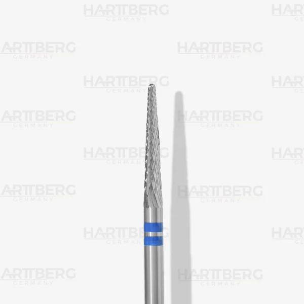 Harttberg Linkshänder Hartmetallfräser Kegel medium L-12,5mm Ø-2,3mm