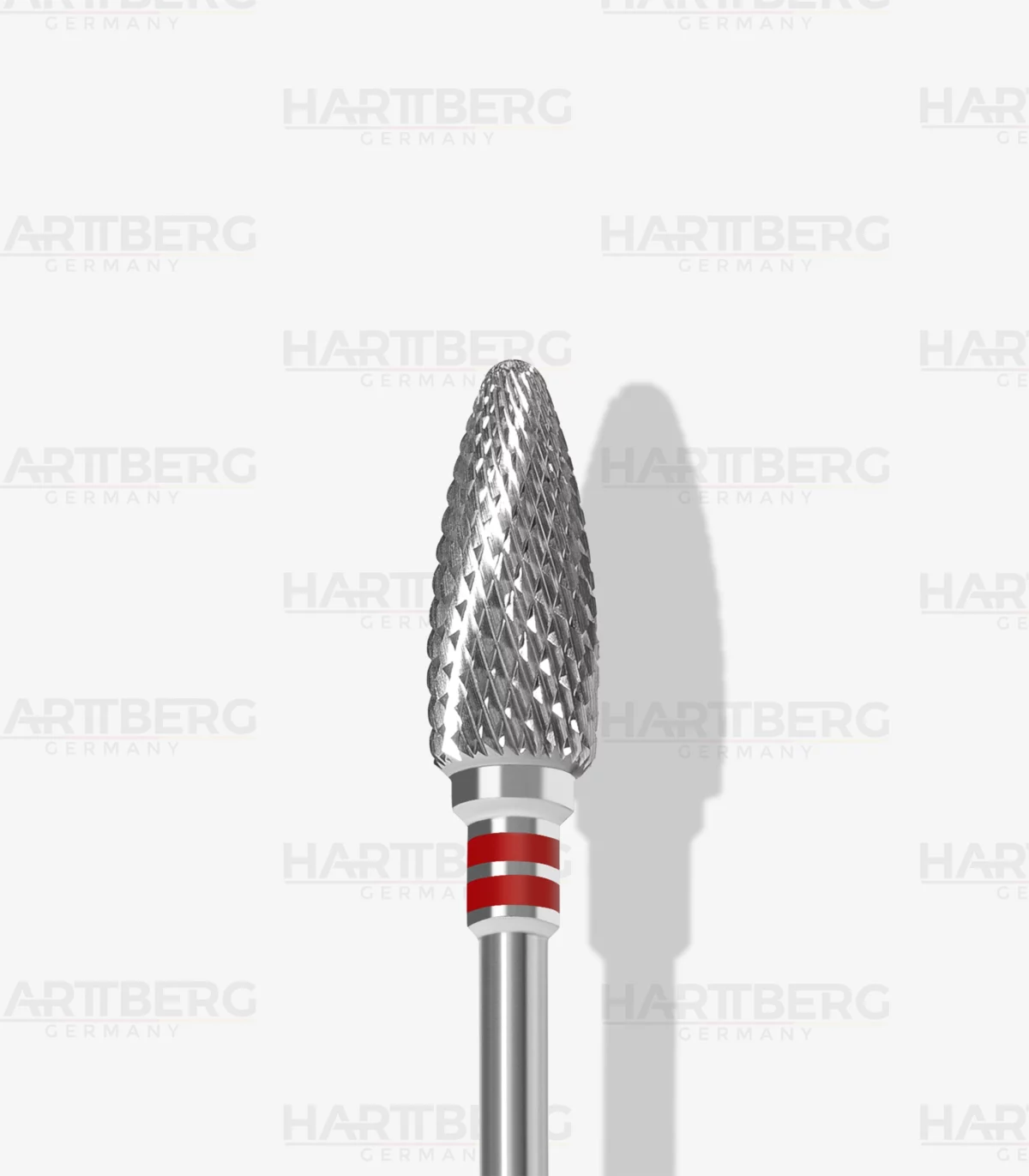 Harttberg Linkshänder Hartmetallfräser Flamme fein L-14,5mm Ø-6mm